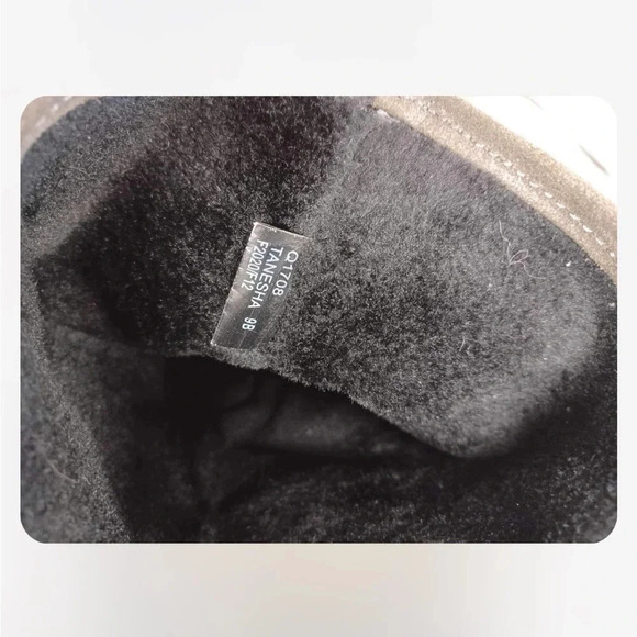 Coach Tanesha Silver/Grey Metallic Winter Shearling Suede Boots Size 9B - Picture 8 of 10